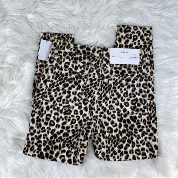 FRAME Ali Leopard Print High Waist Skinny Jeans - Picture 4 of 7